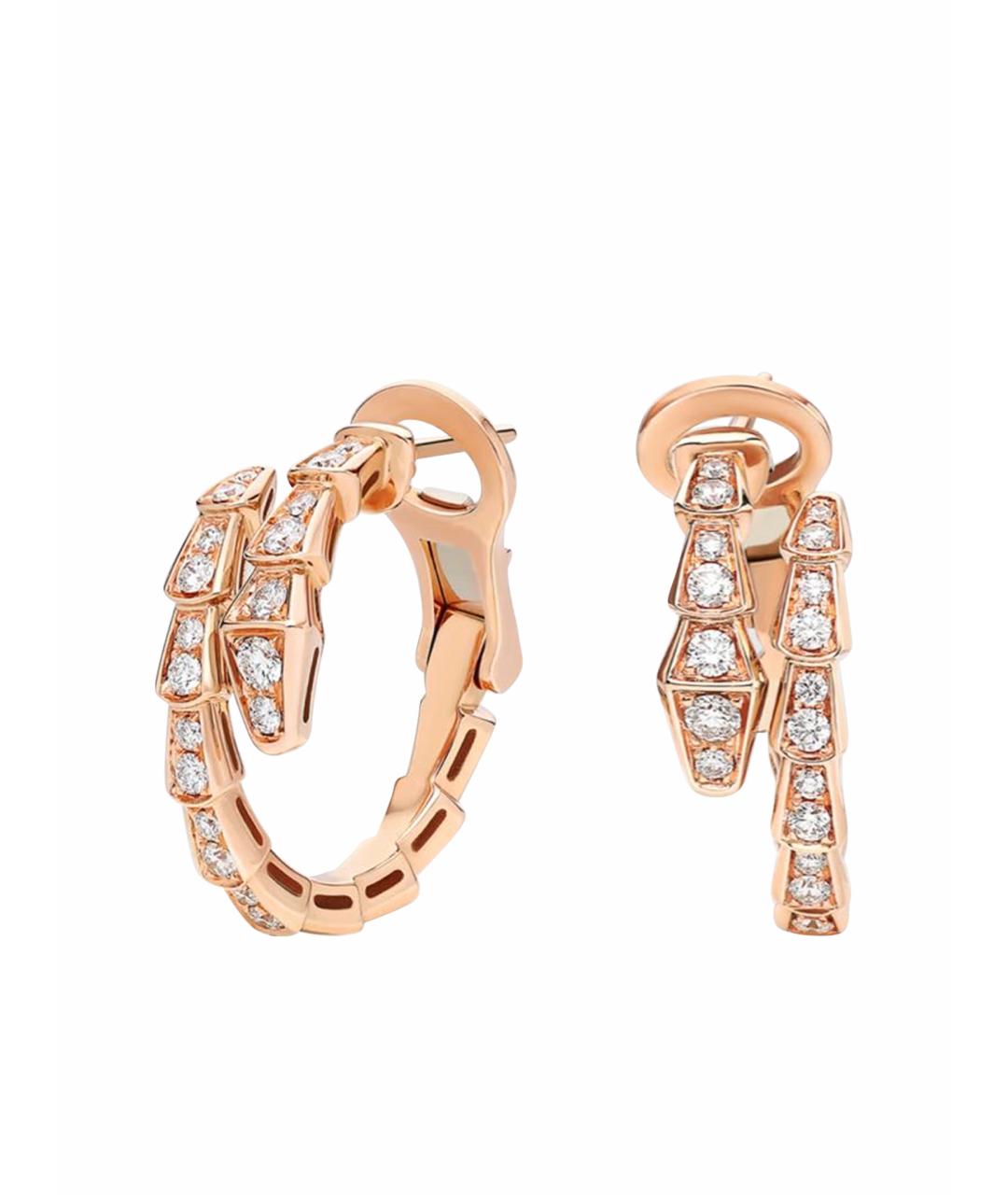 BVLGARI Золотые серьги из розового золота, фото 1