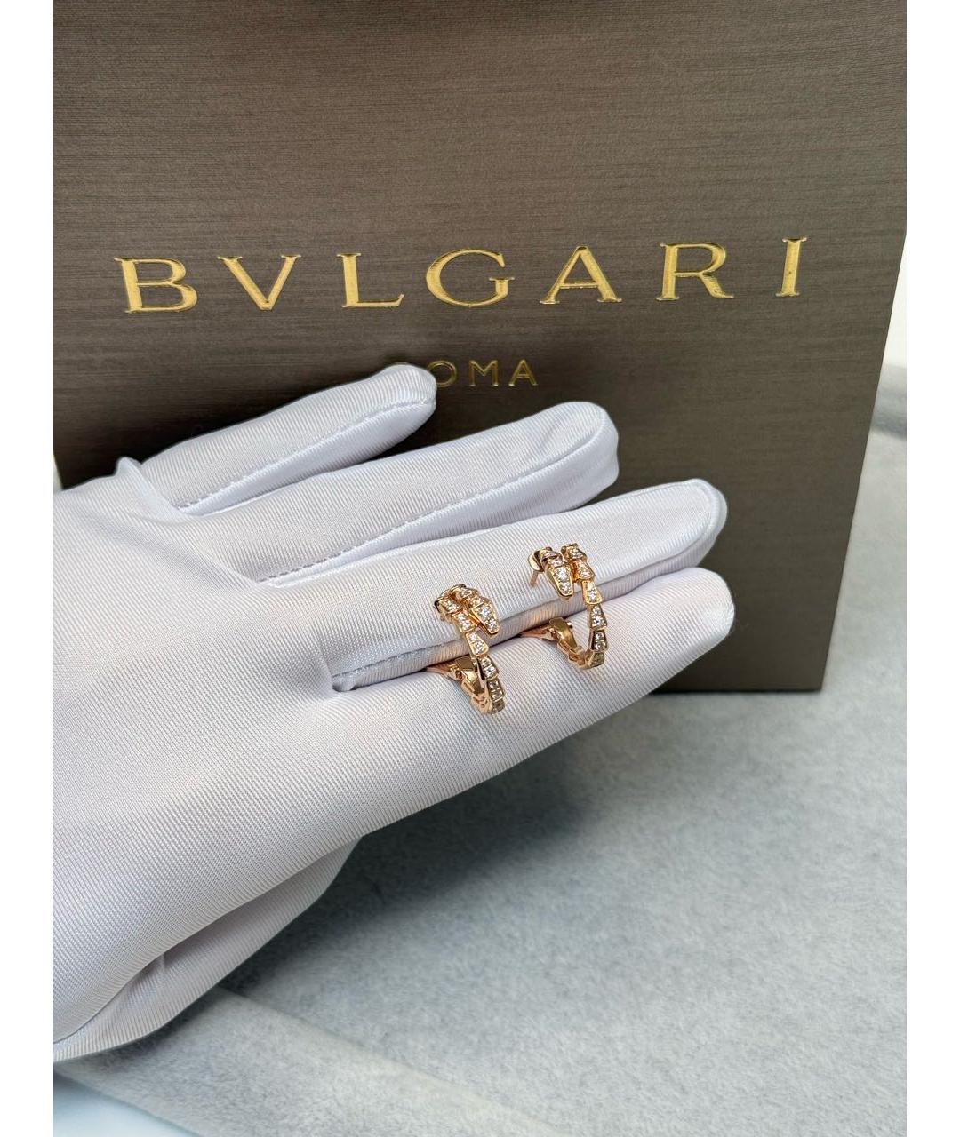 BVLGARI Золотые серьги из розового золота, фото 2