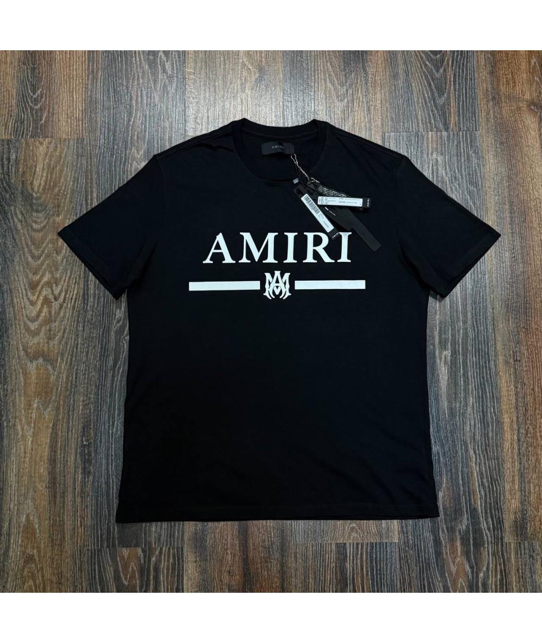 AMIRI Черная хлопковая футболка, фото 5