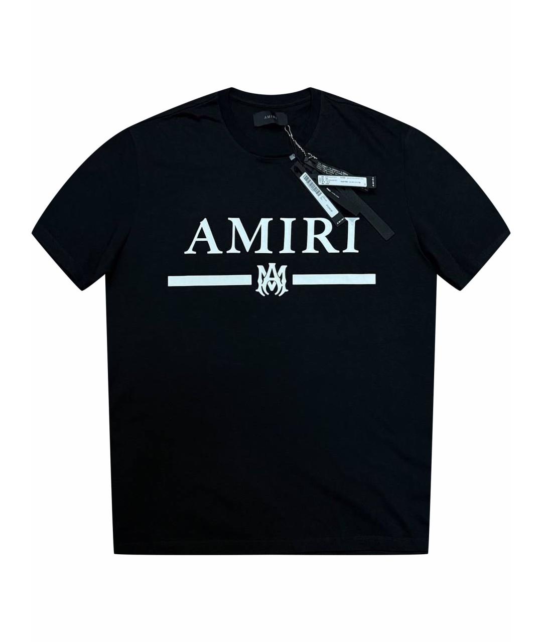 AMIRI Черная хлопковая футболка, фото 1