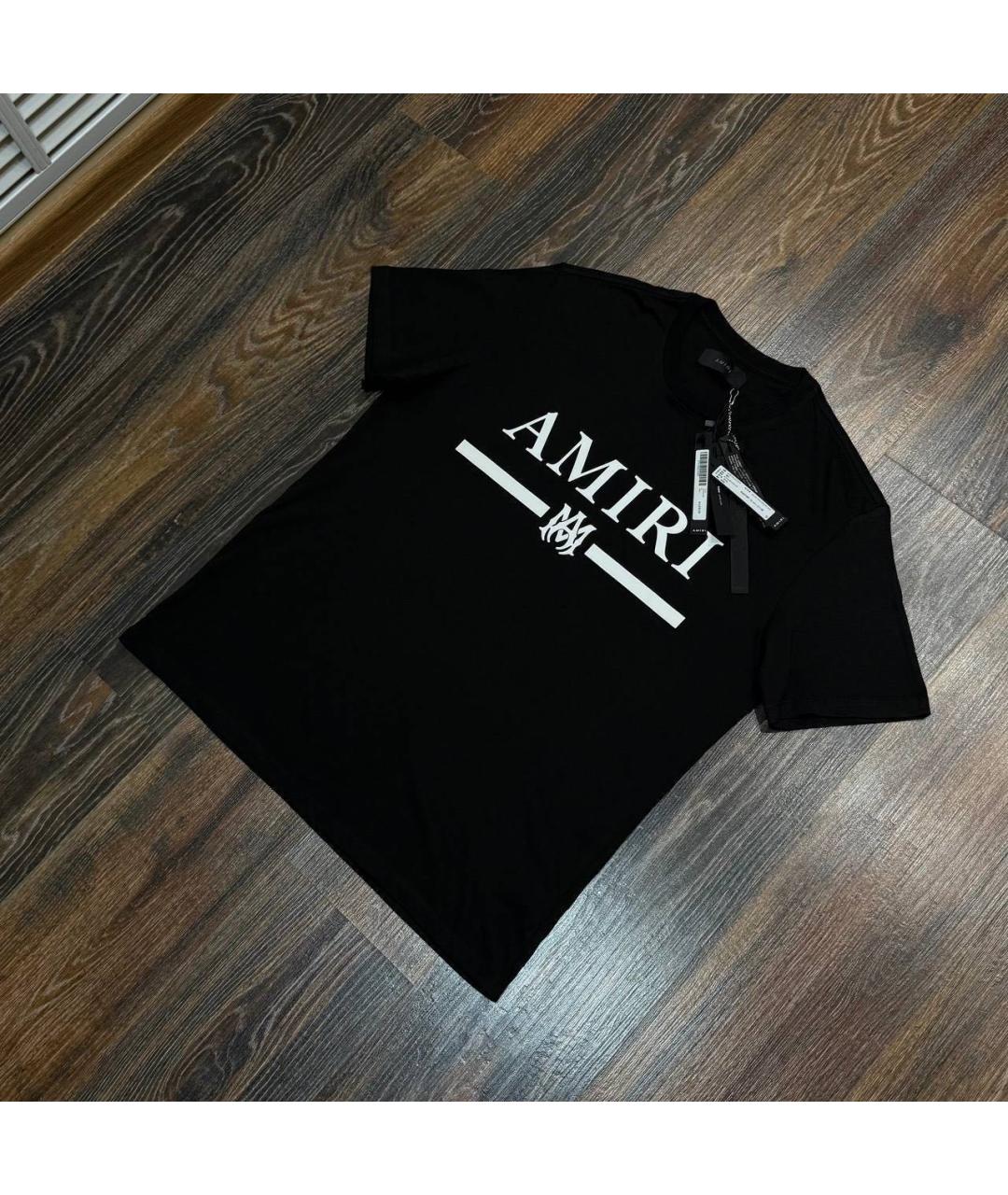 AMIRI Черная хлопковая футболка, фото 4