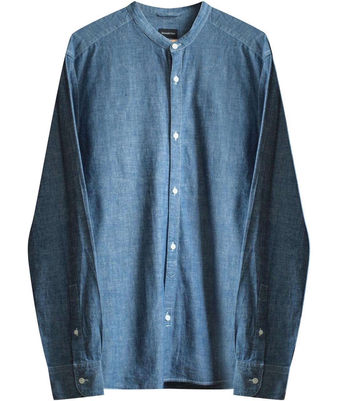 ERMENEGILDO ZEGNA XXX Синяя хлопковая кэжуал рубашка, фото 1