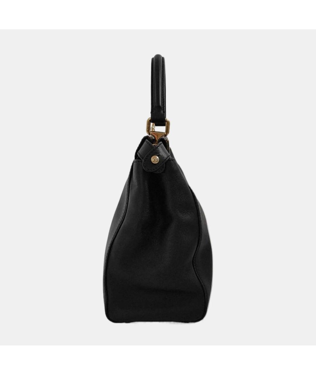 FENDI Черная кожаная сумка тоут, фото 2