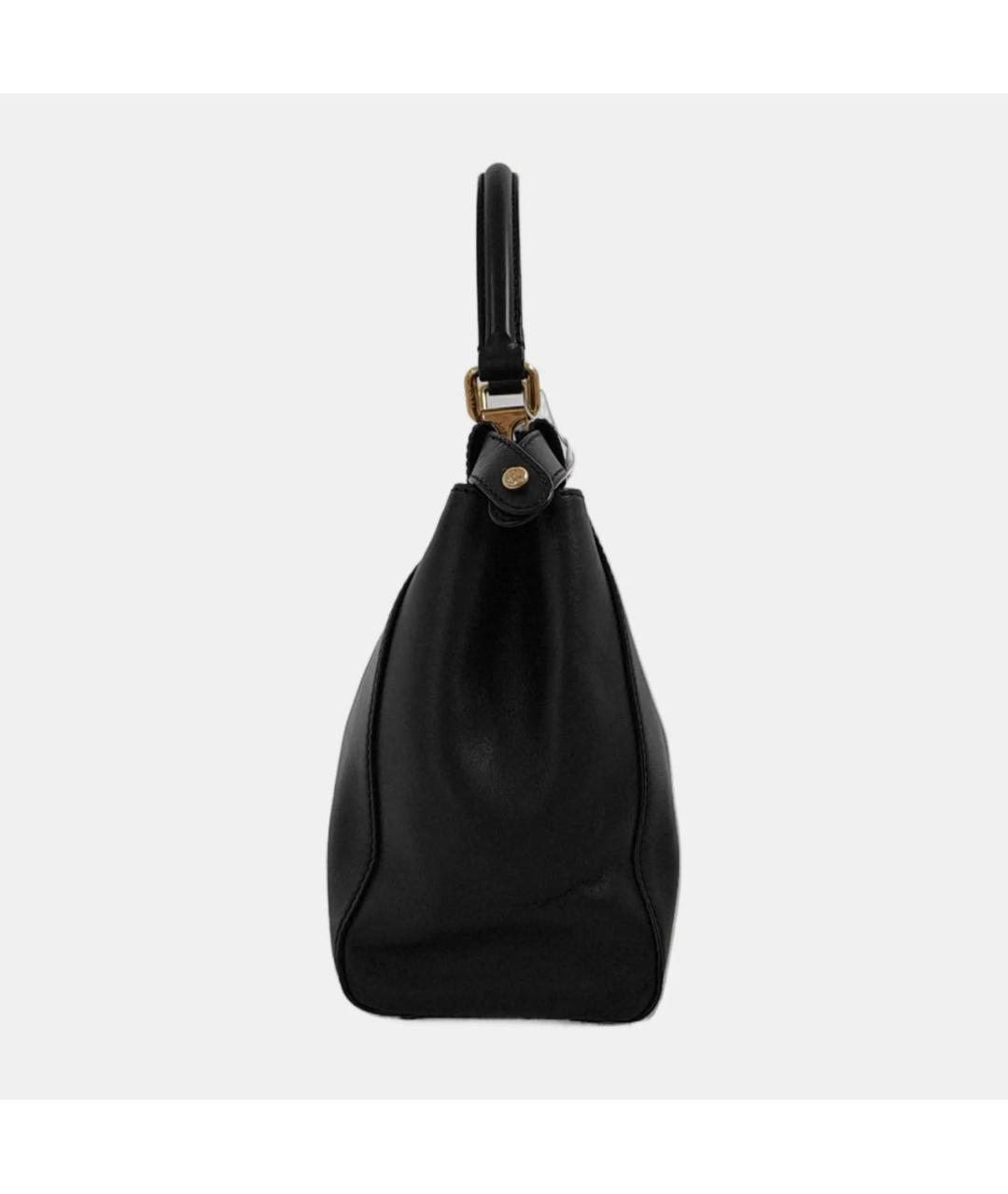 FENDI Черная кожаная сумка тоут, фото 3