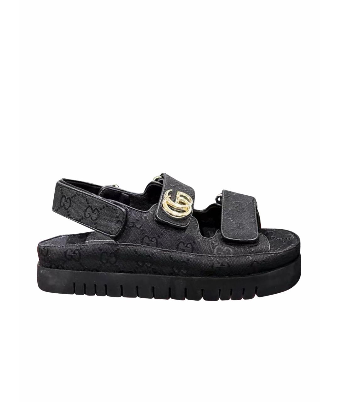 GUCCI Черные сандалии, фото 1