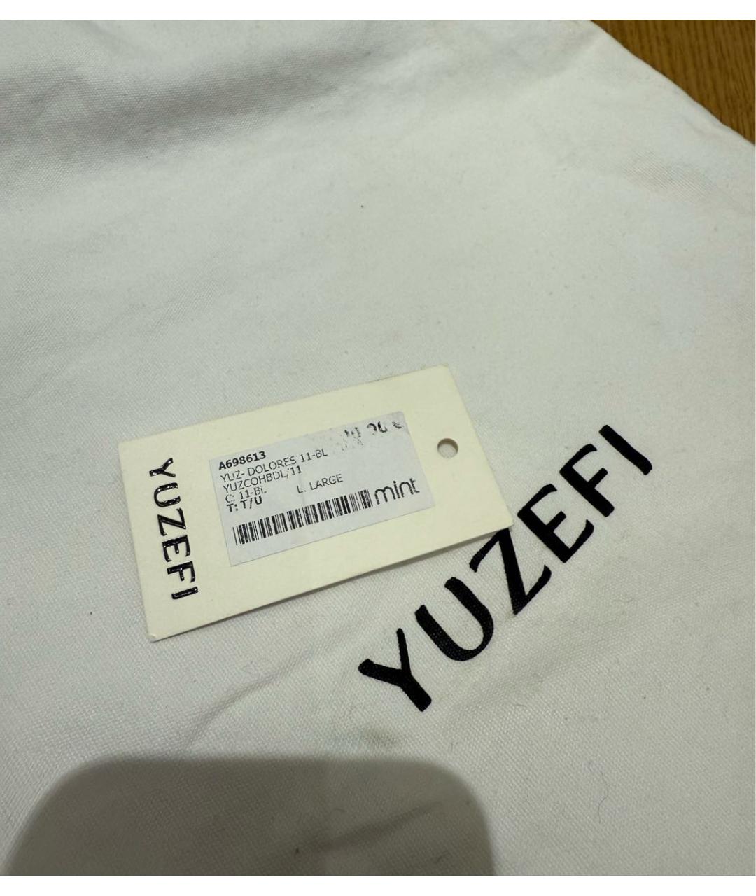 YUZEFI Белая кожаная сумка тоут, фото 5