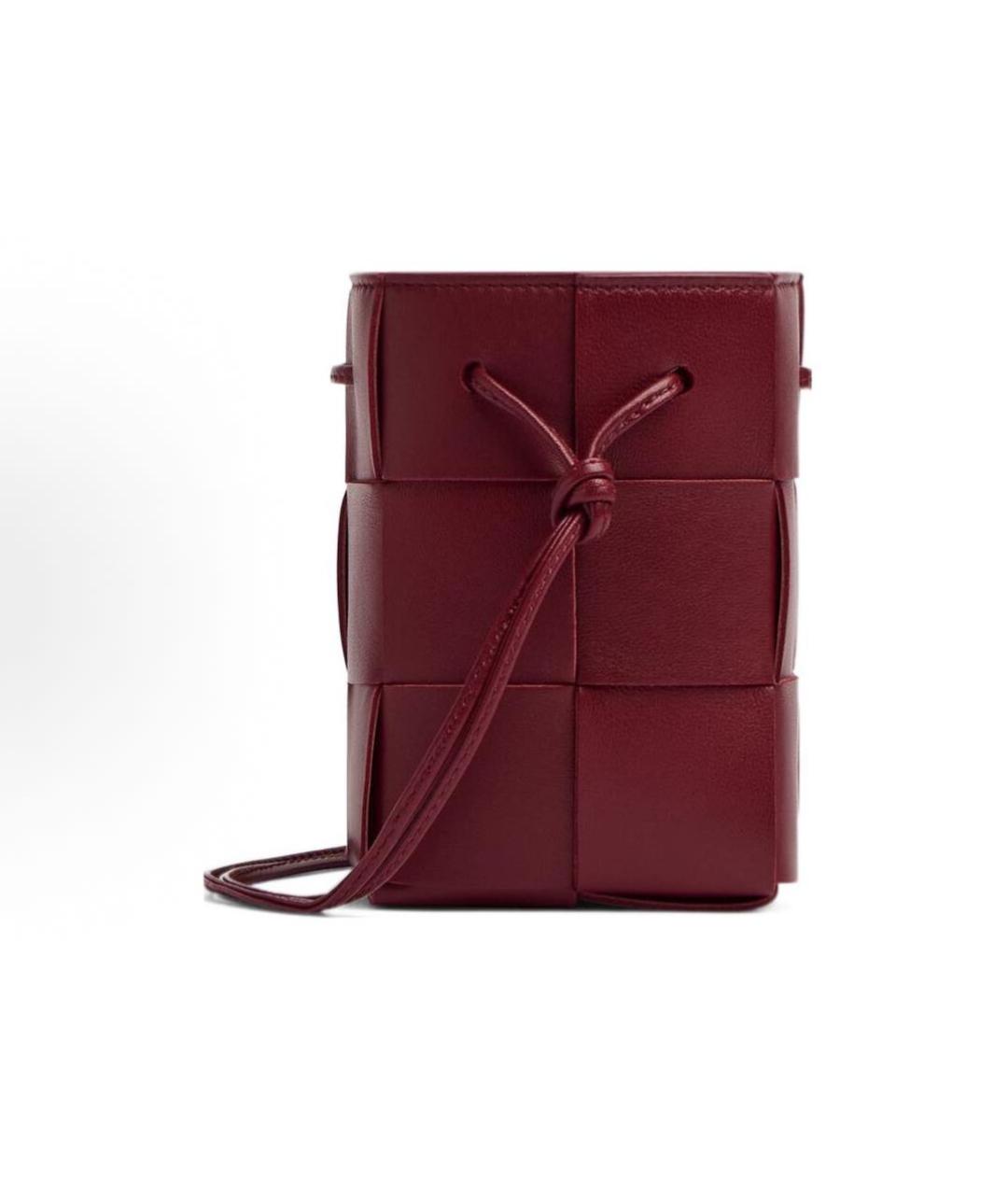 BOTTEGA VENETA Бордовая кожаная сумка через плечо, фото 2