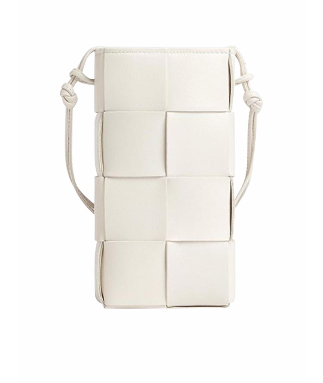 BOTTEGA VENETA Белая кожаная сумка через плечо, фото 1