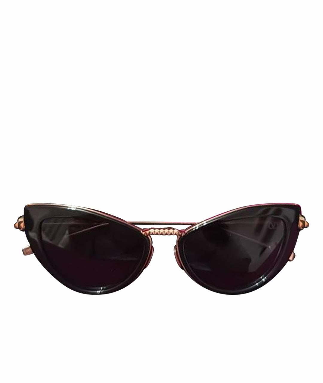 VALENTINO Черные пластиковые солнцезащитные очки, фото 1