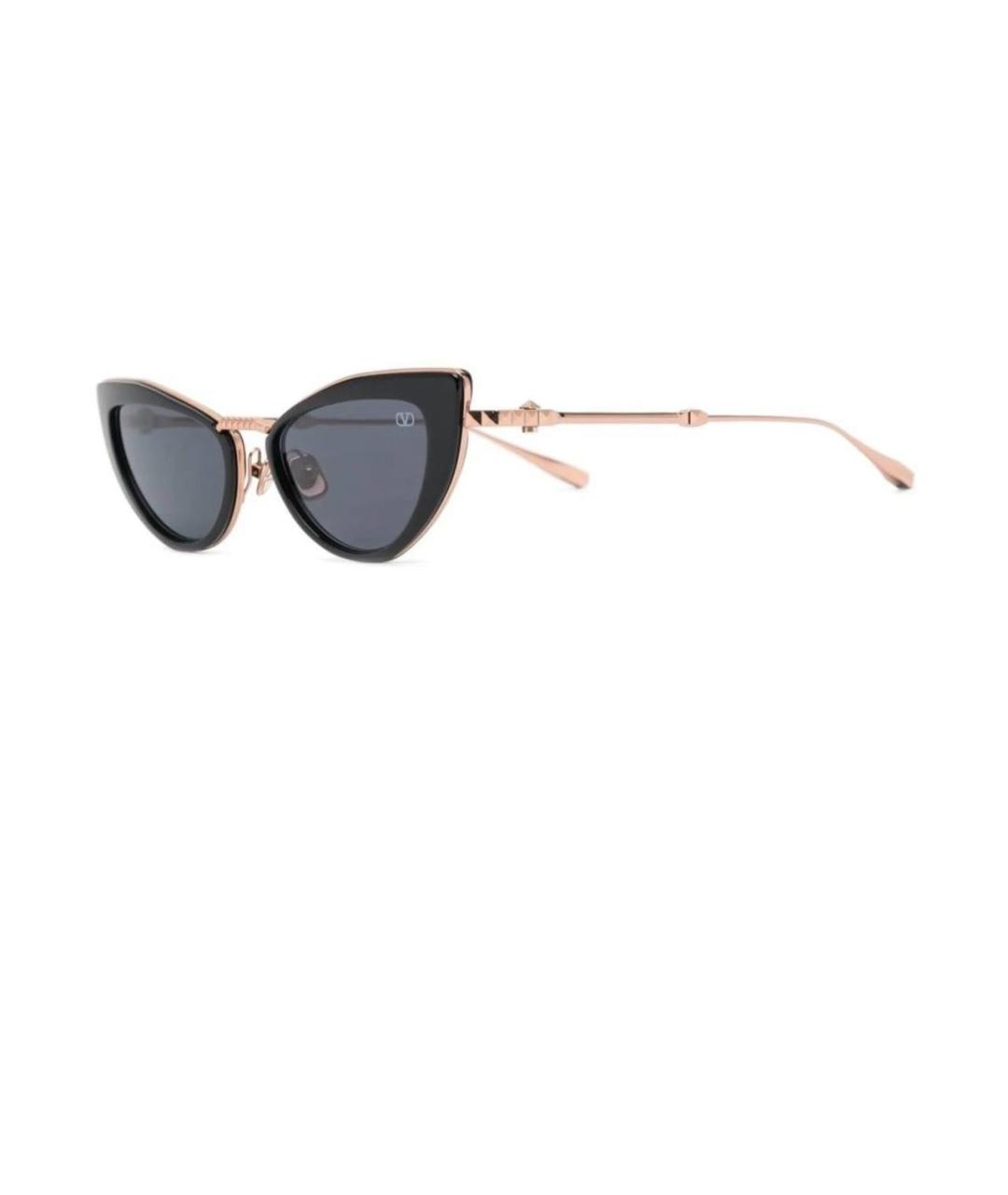 VALENTINO Черные пластиковые солнцезащитные очки, фото 4