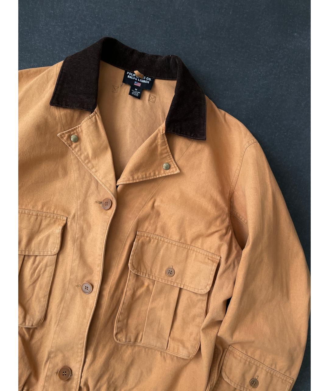 RALPH LAUREN Бежевая хлопковая куртка, фото 4