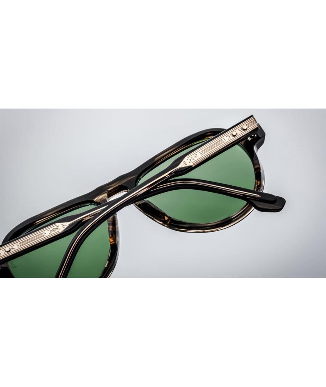 JACQUES MARIE MAGE Коричневые пластиковые солнцезащитные очки, фото 3