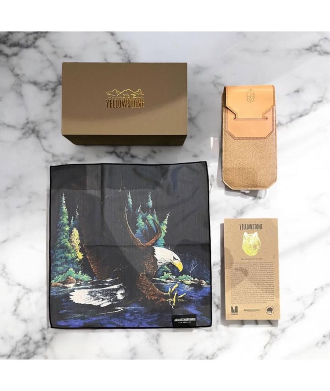 JACQUES MARIE MAGE Коричневые пластиковые солнцезащитные очки, фото 5