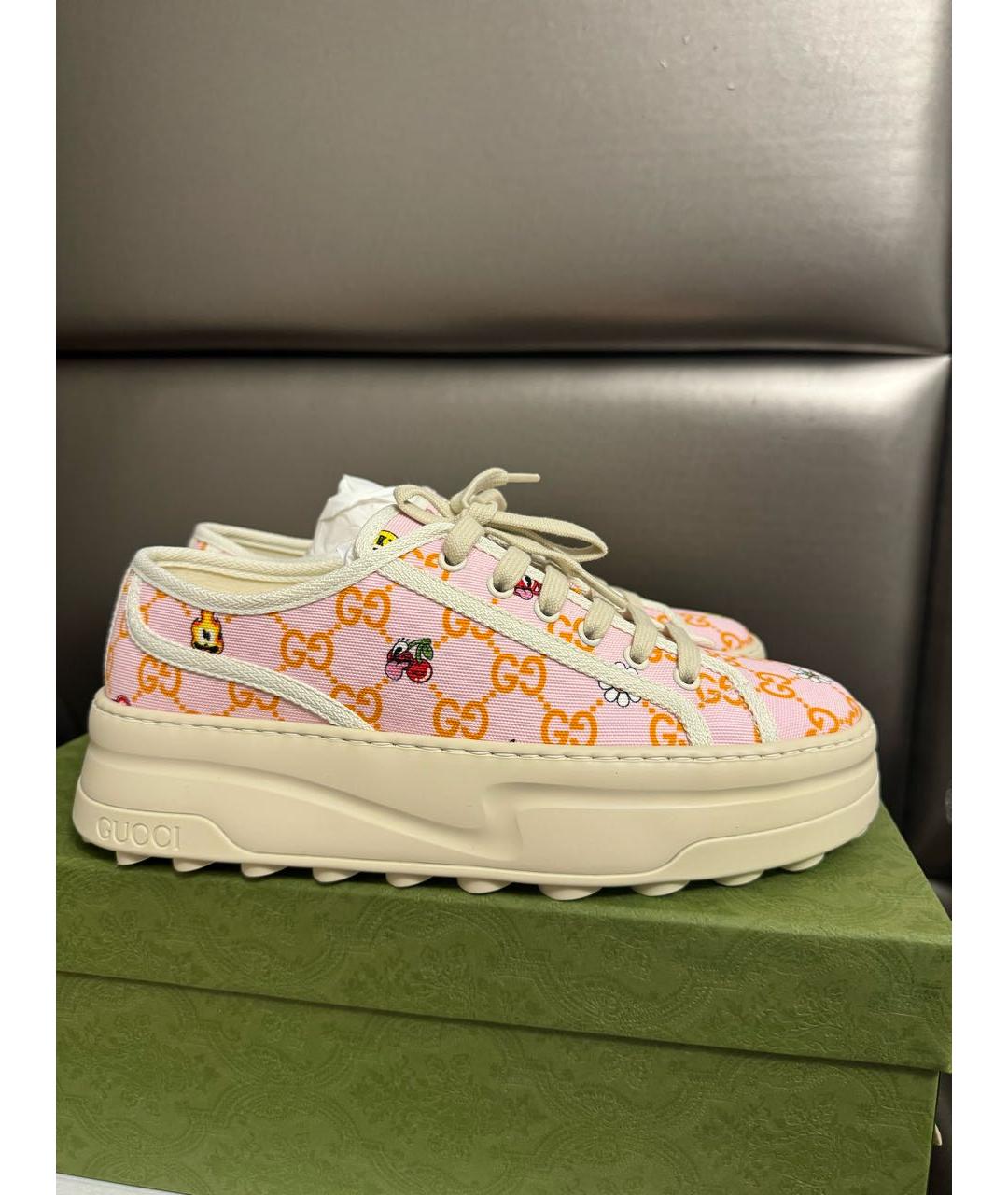 GUCCI Розовые кеды, фото 6