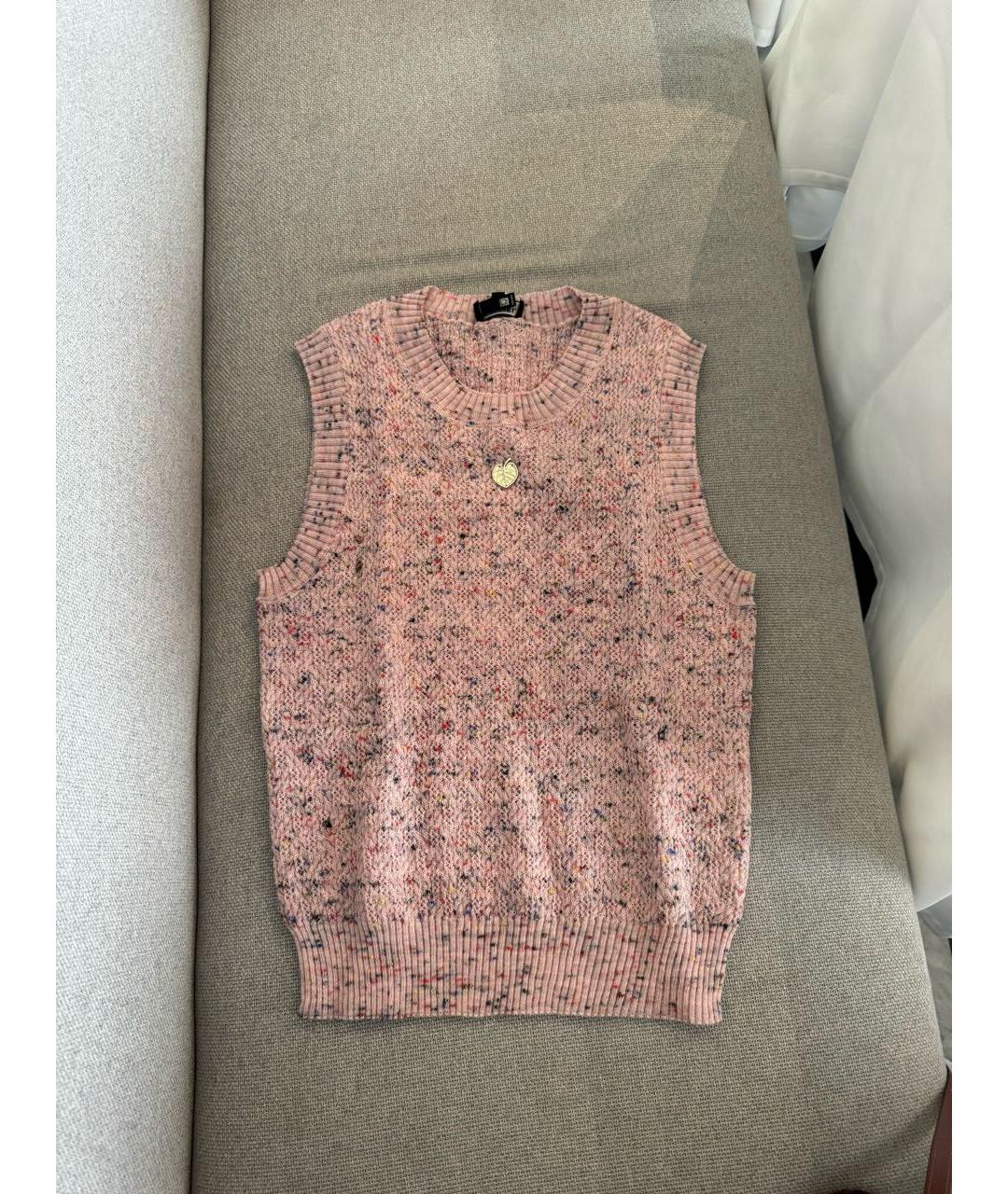 CHANEL Розовая хлопковая майка, фото 4