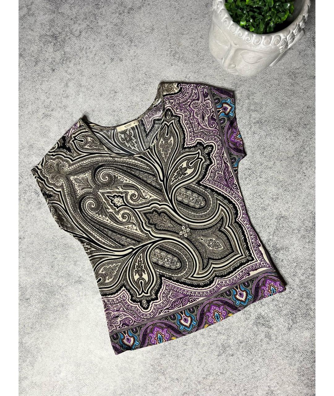 ETRO Мульти шелковая футболка, фото 7