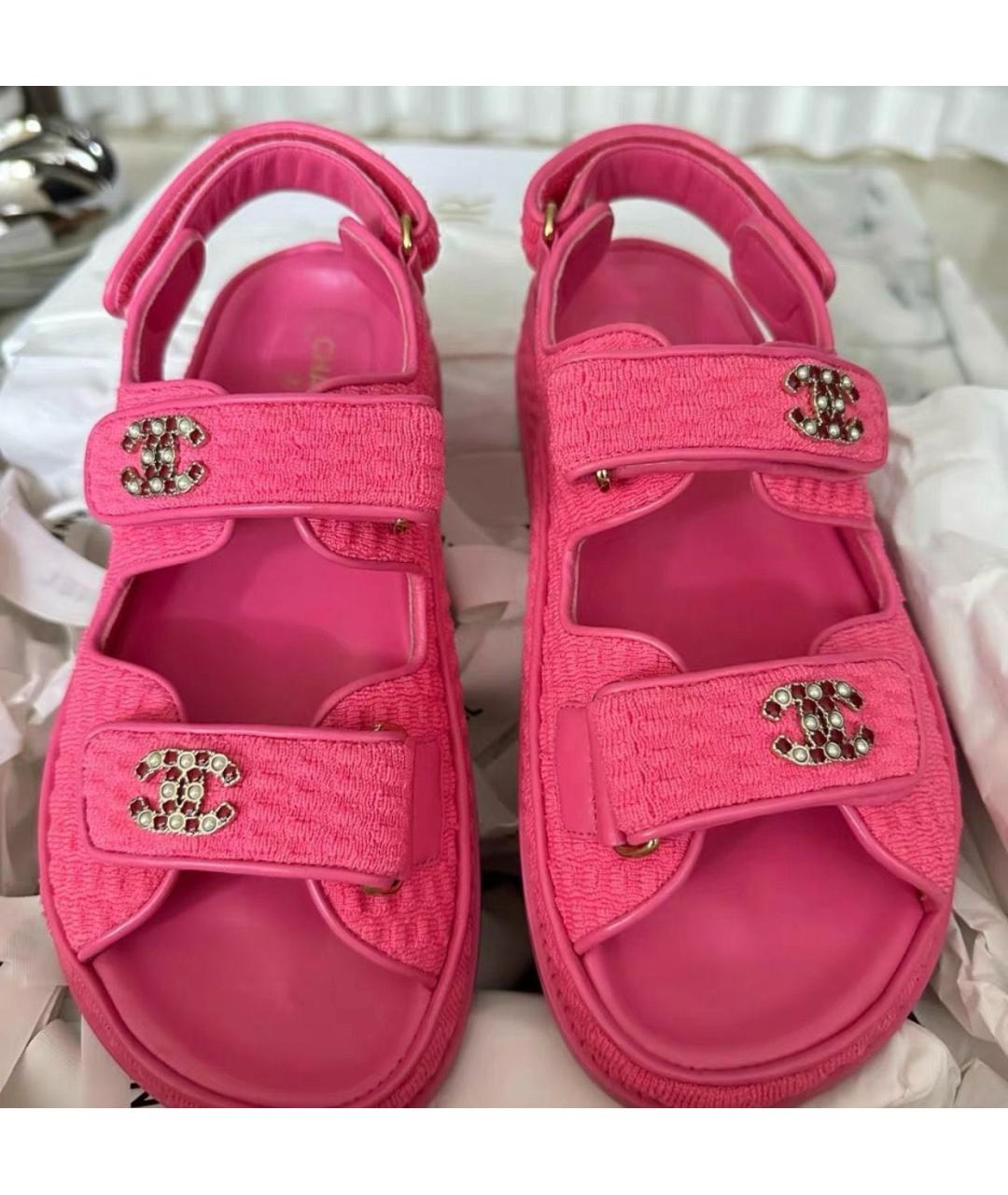 CHANEL Розовые сандалии, фото 2