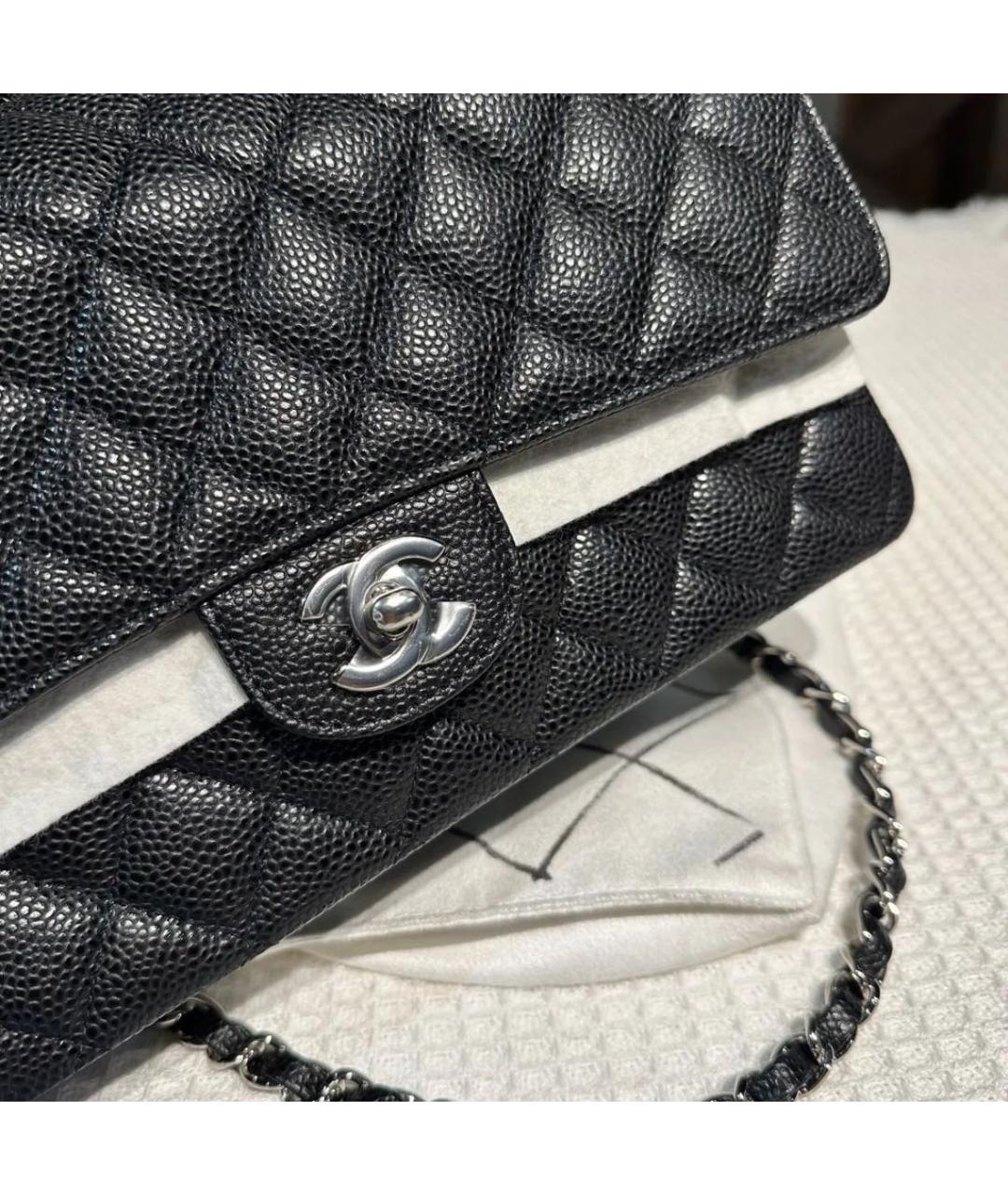 CHANEL Черная кожаная сумка тоут, фото 4