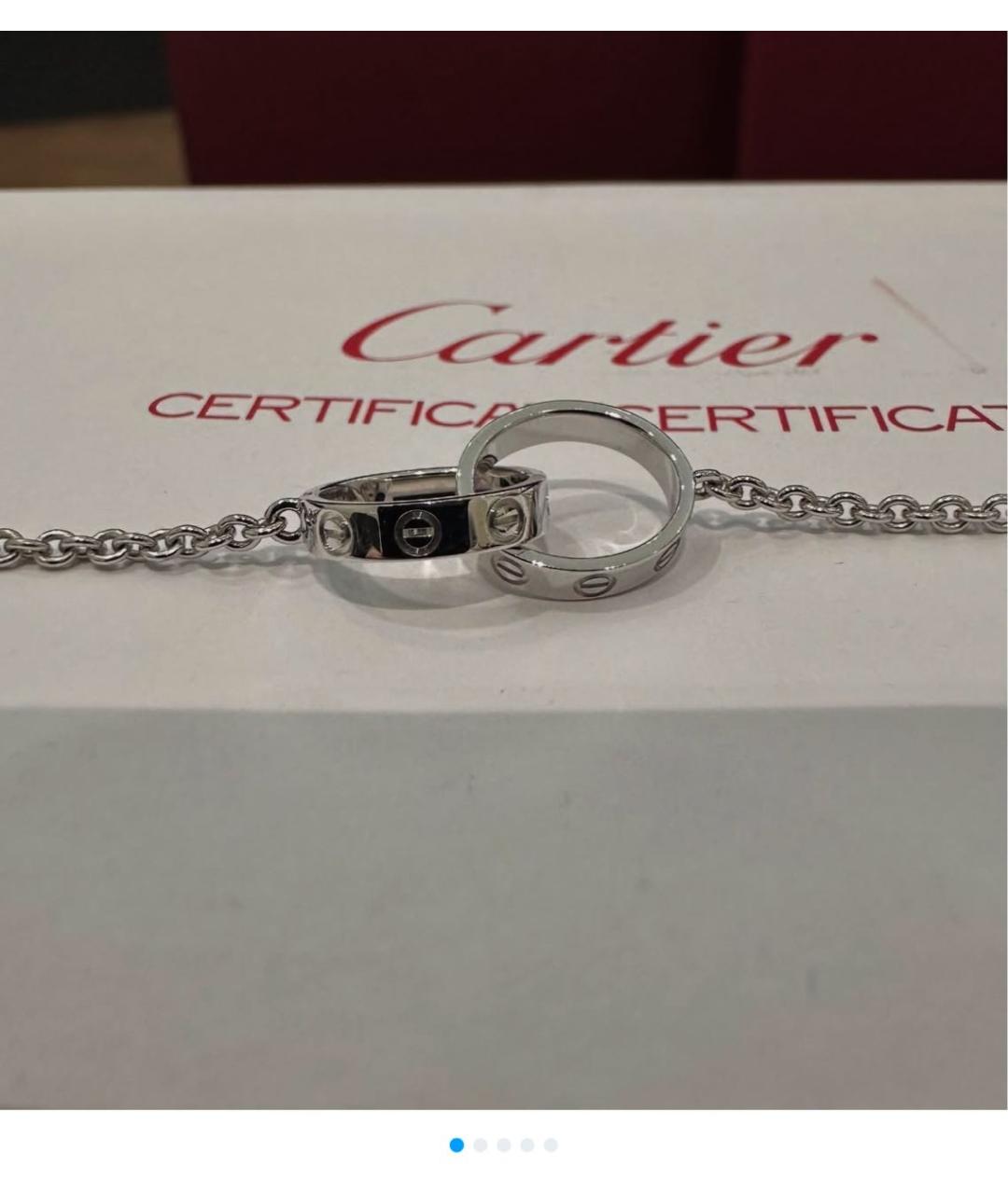 CARTIER Белый браслет из белого золота, фото 2