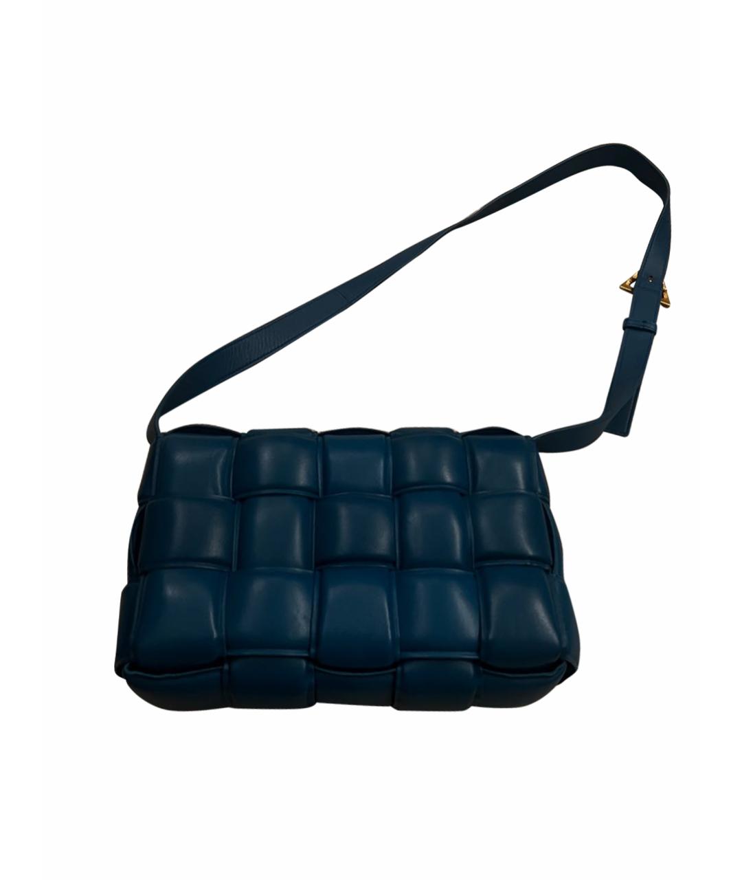 BOTTEGA VENETA Бирюзовая кожаная поясная сумка, фото 1