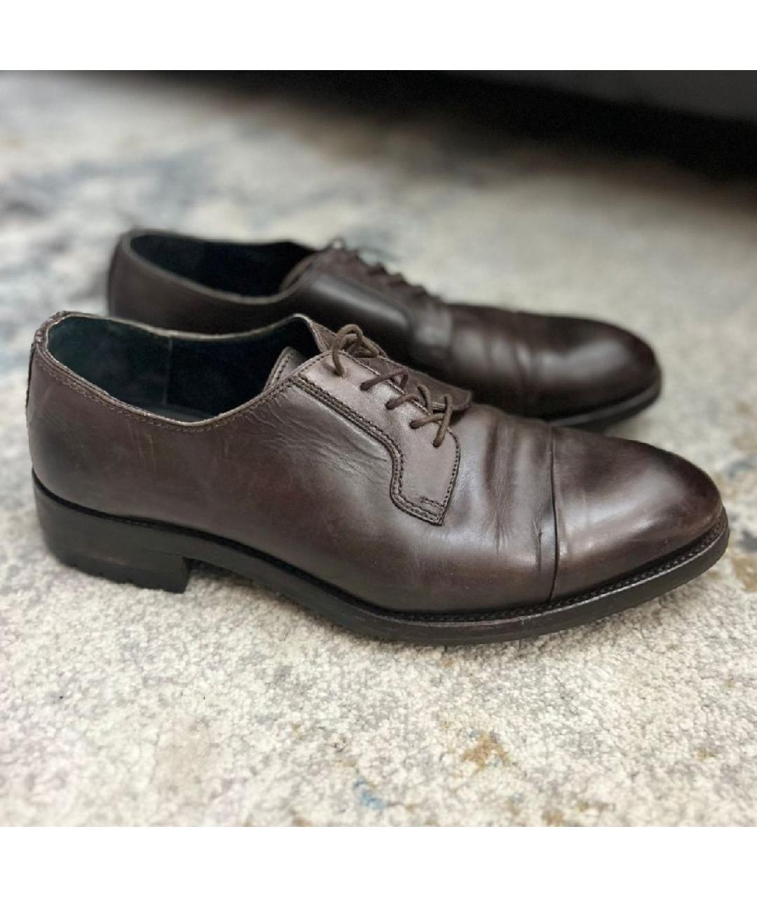 BRIONI Коричневые кожаные туфли, фото 10