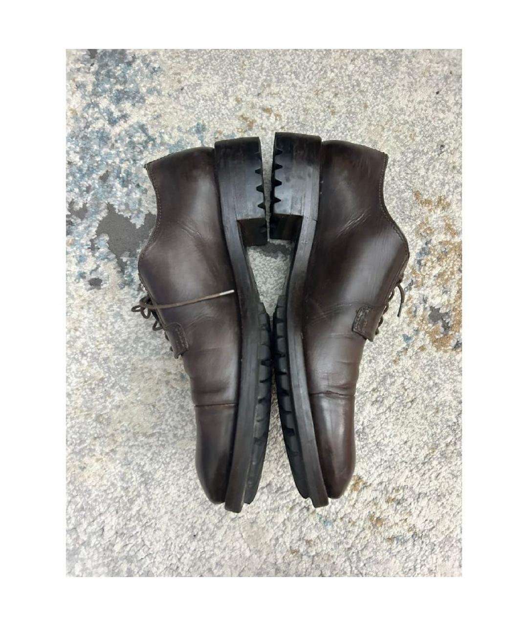 BRIONI Коричневые кожаные туфли, фото 3