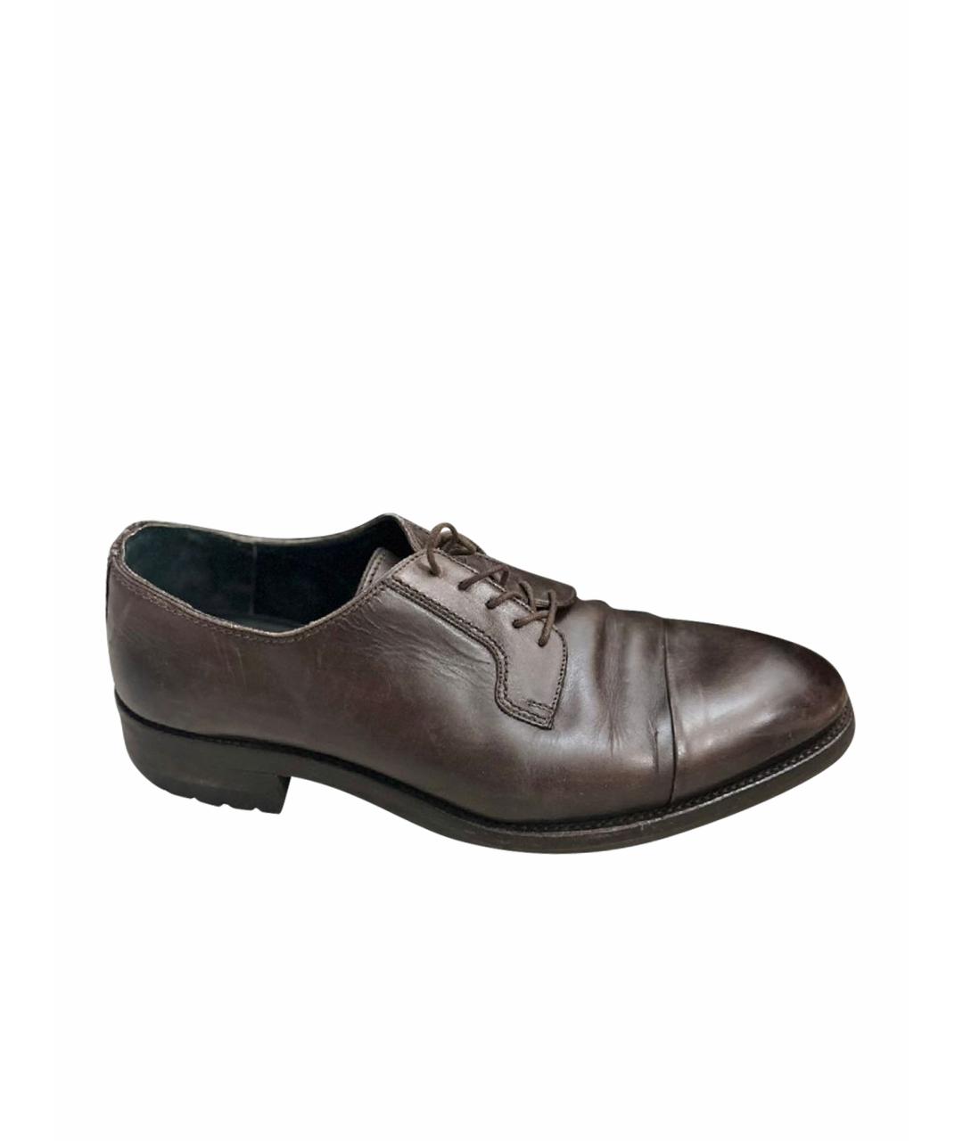 BRIONI Коричневые кожаные туфли, фото 1