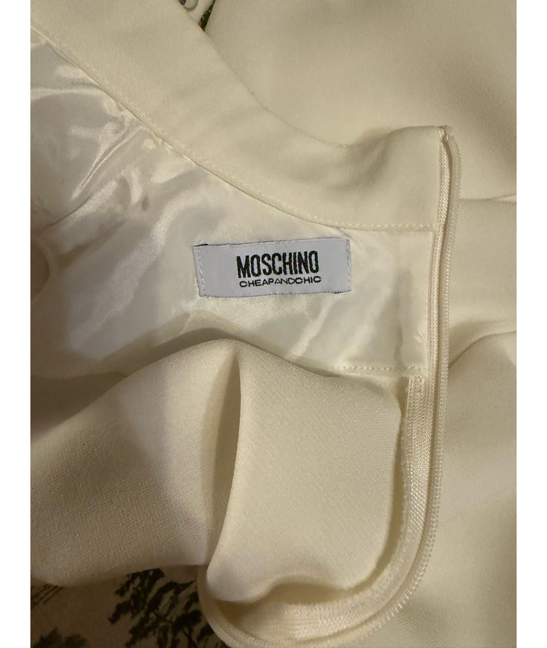 MOSCHINO Белая полиэстеровая блузы, фото 2