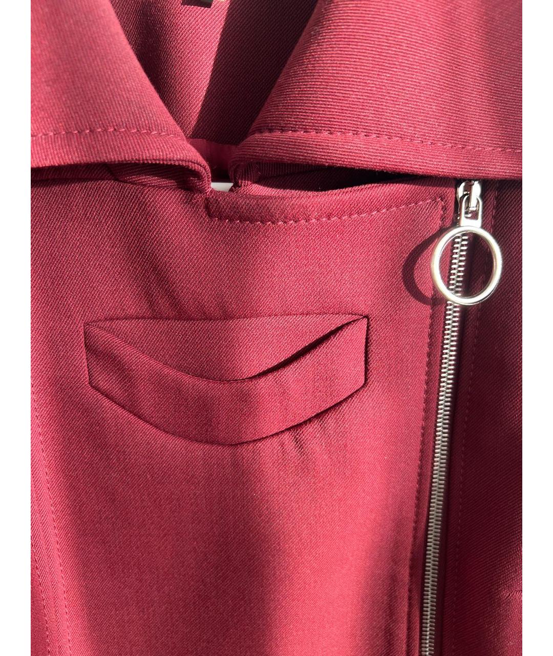 Carven Бордовая хлопковая куртка, фото 4