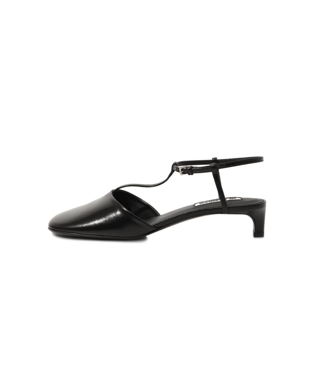 JIL SANDER Черные кожаные босоножки, фото 5