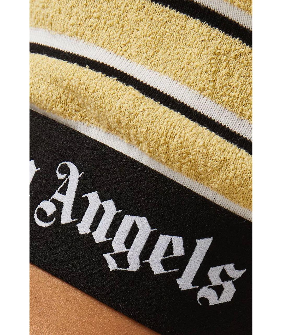 PALM ANGELS Желтая хлопковая футболка, фото 3