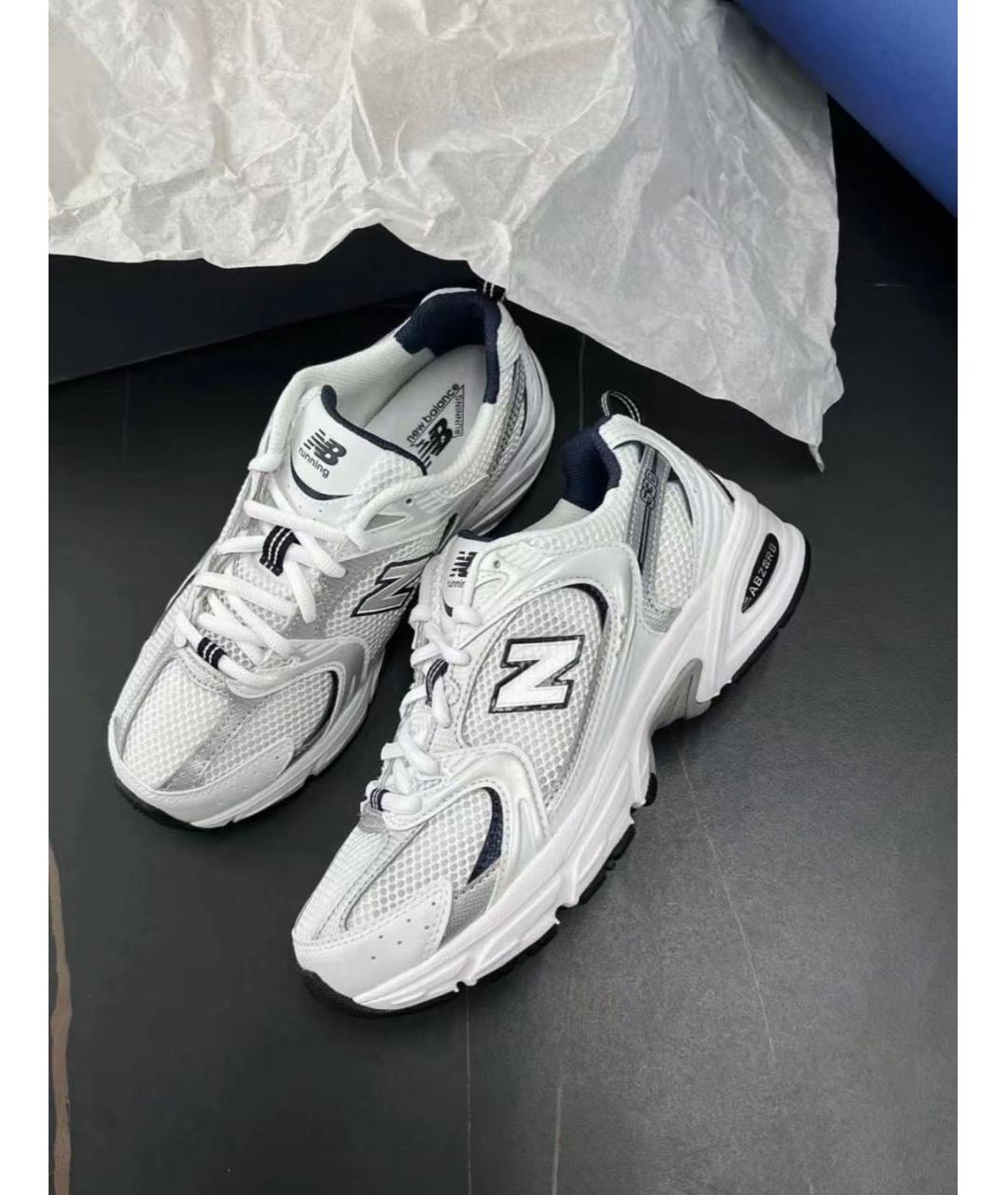 NEW BALANCE Белые текстильные кроссовки, фото 7