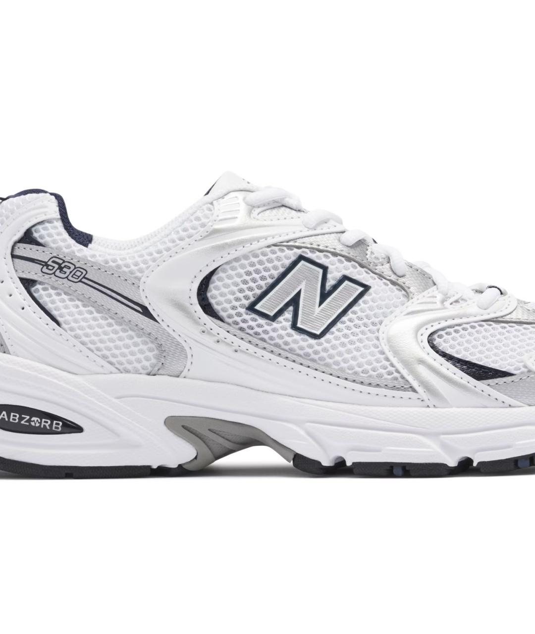 NEW BALANCE Белые текстильные кроссовки, фото 6