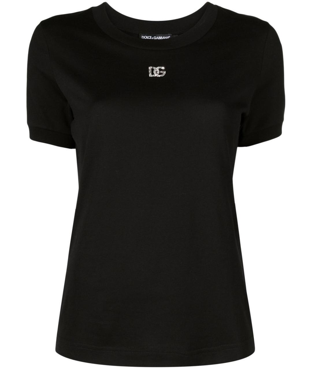 DOLCE&GABBANA Черная хлопковая футболка, фото 1