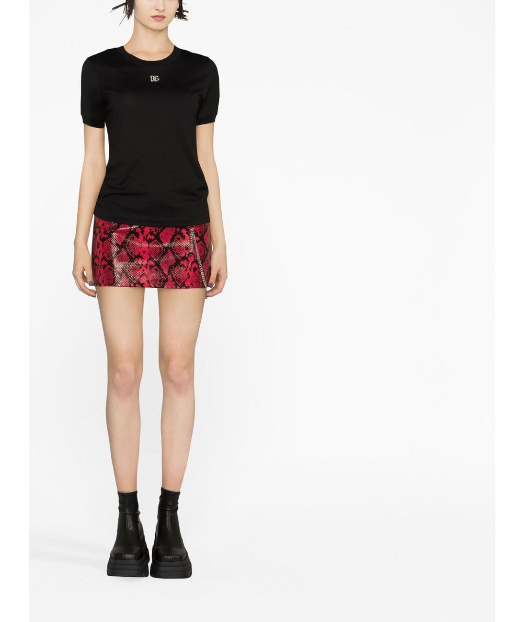 DOLCE&GABBANA Черная хлопковая футболка, фото 2