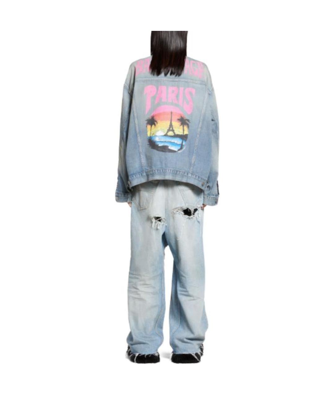 BALENCIAGA Голубая деним куртка, фото 3