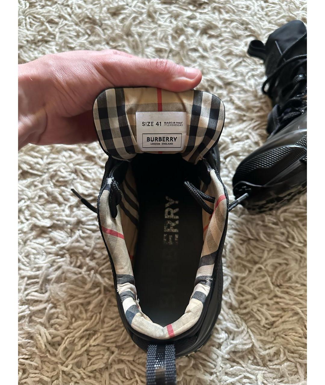 BURBERRY Черные низкие ботинки, фото 3