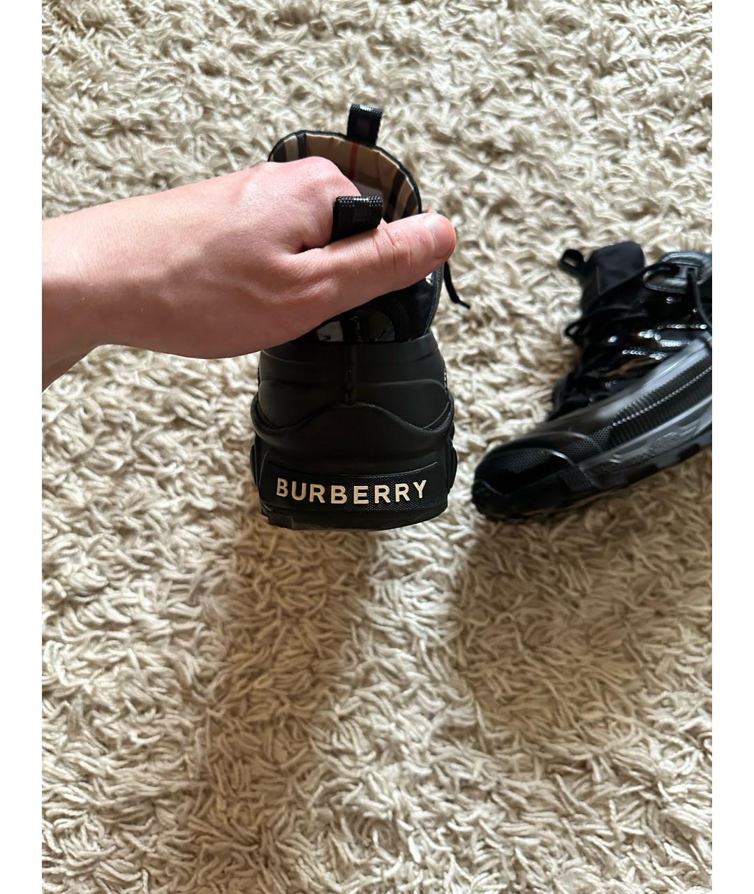 BURBERRY Черные низкие ботинки, фото 4