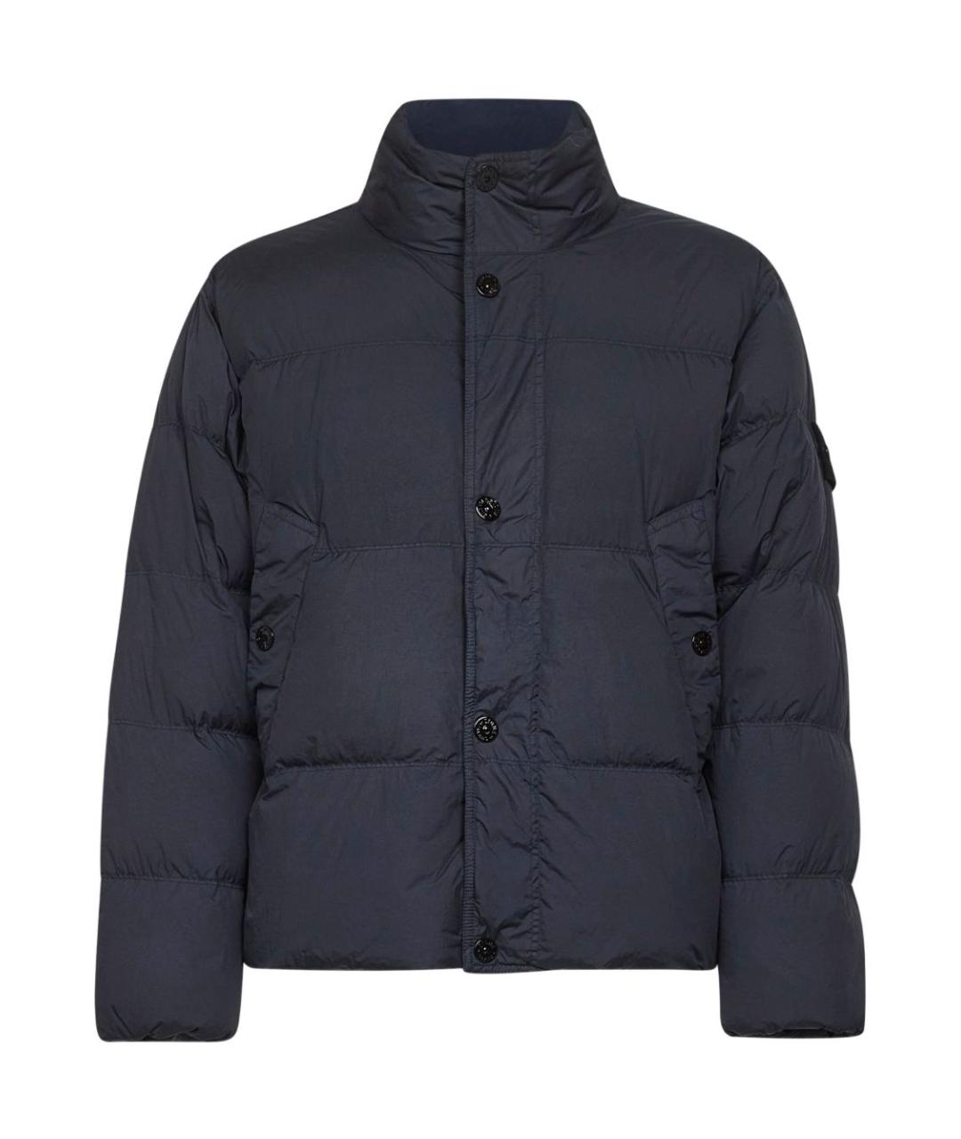 STONE ISLAND Темно-синяя полиамидовая куртка, фото 1