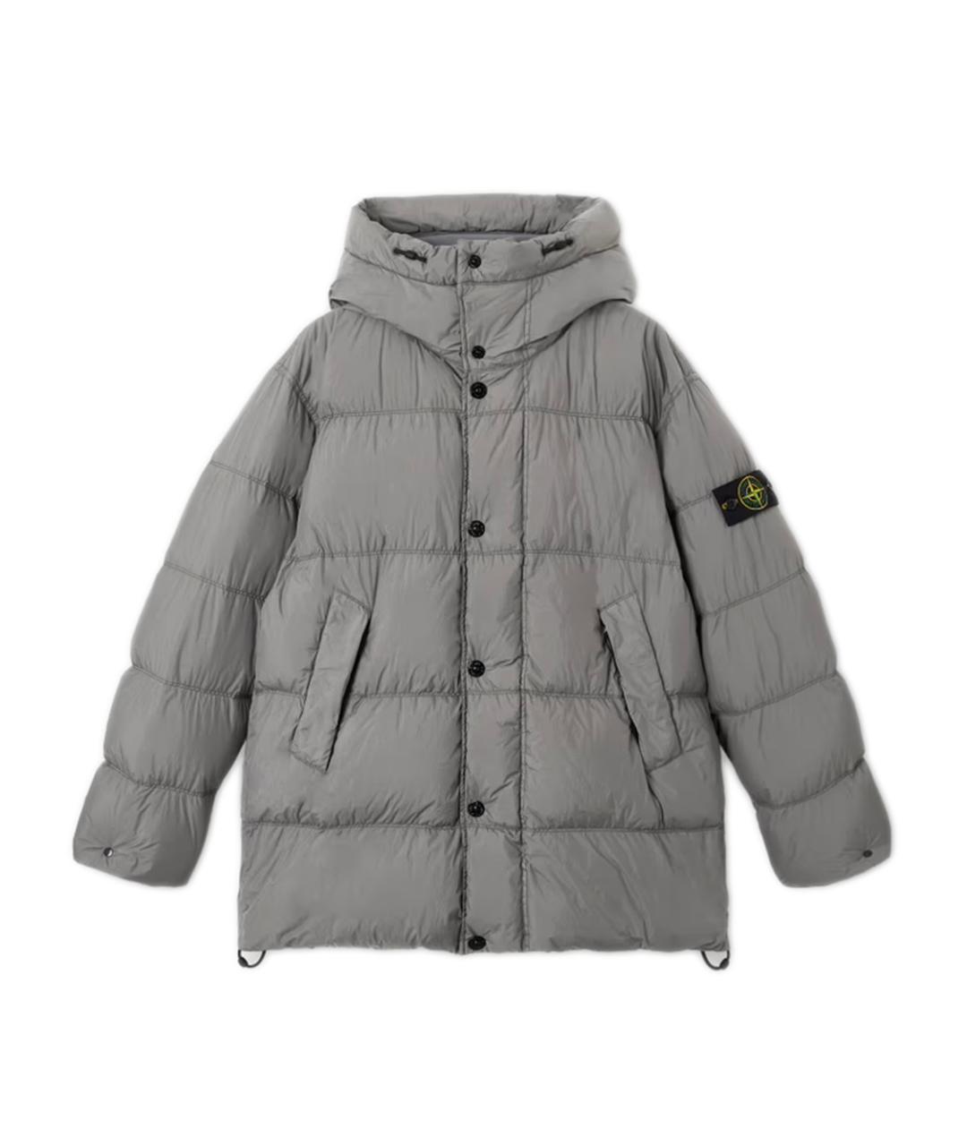 STONE ISLAND Серая полиамидовая куртка, фото 1