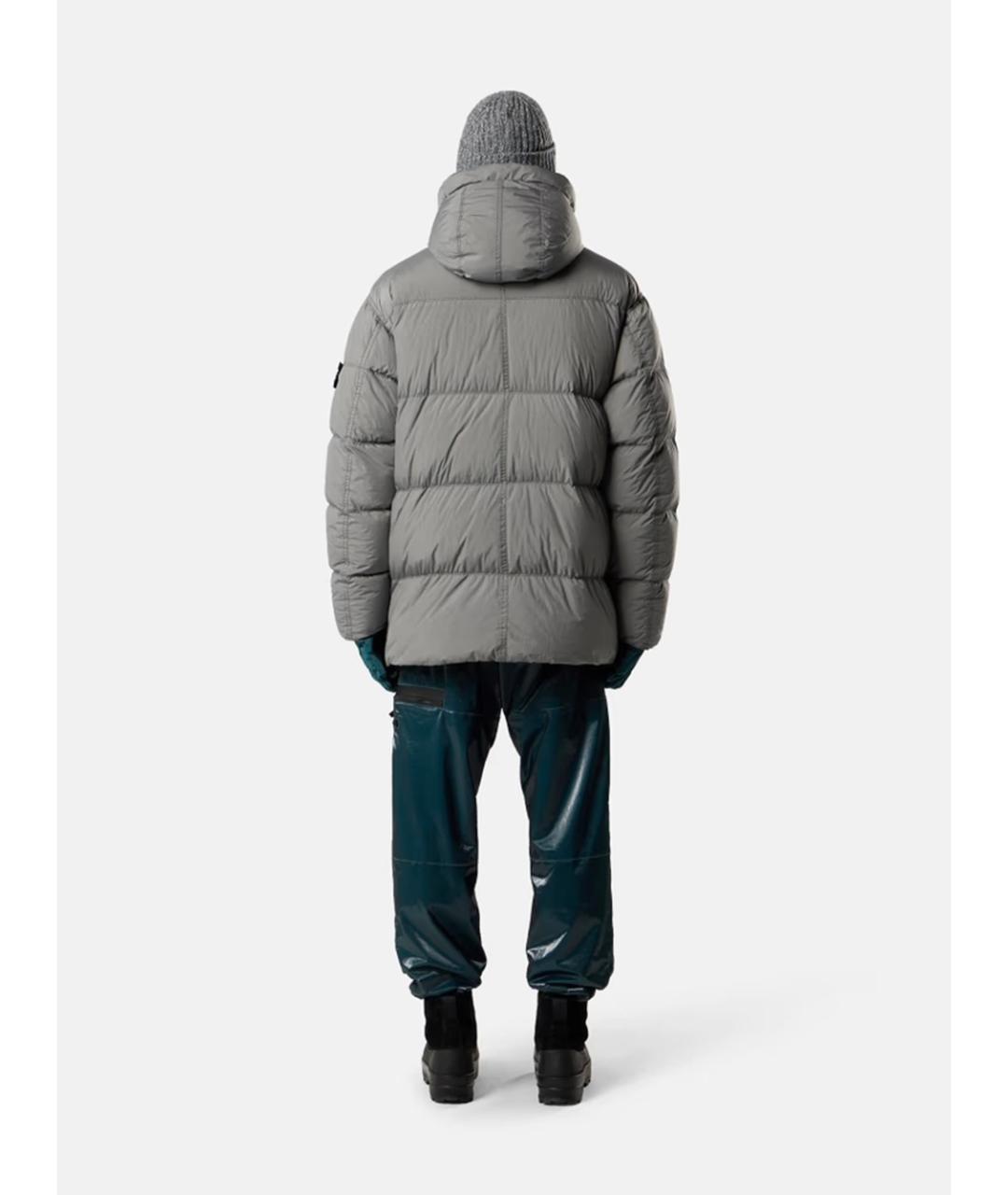 STONE ISLAND Серая полиамидовая куртка, фото 5