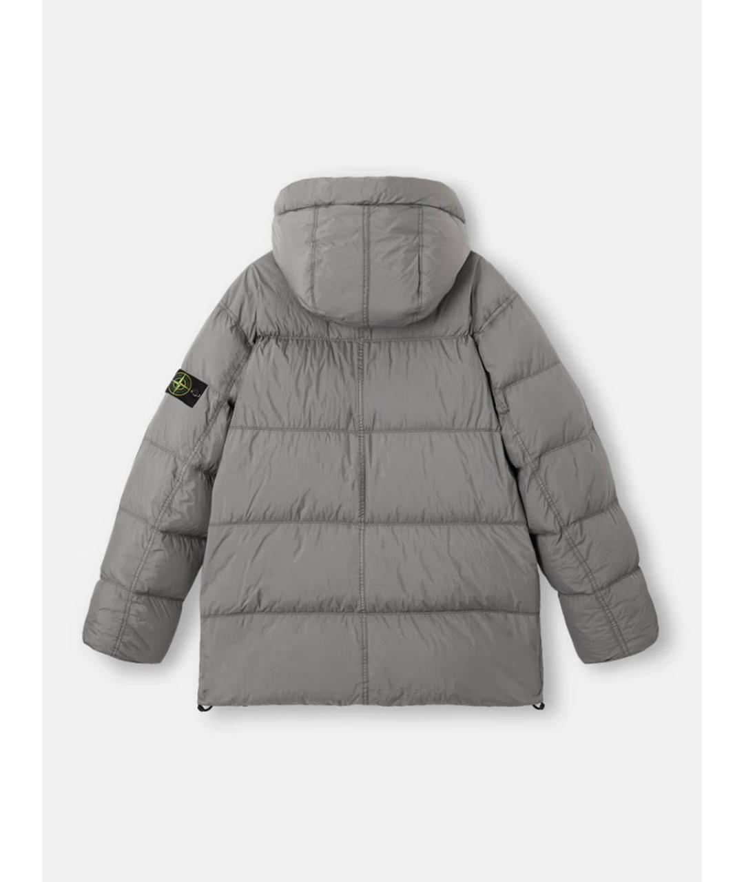 STONE ISLAND Серая полиамидовая куртка, фото 6