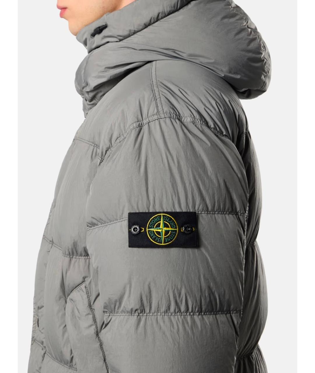 STONE ISLAND Серая полиамидовая куртка, фото 3