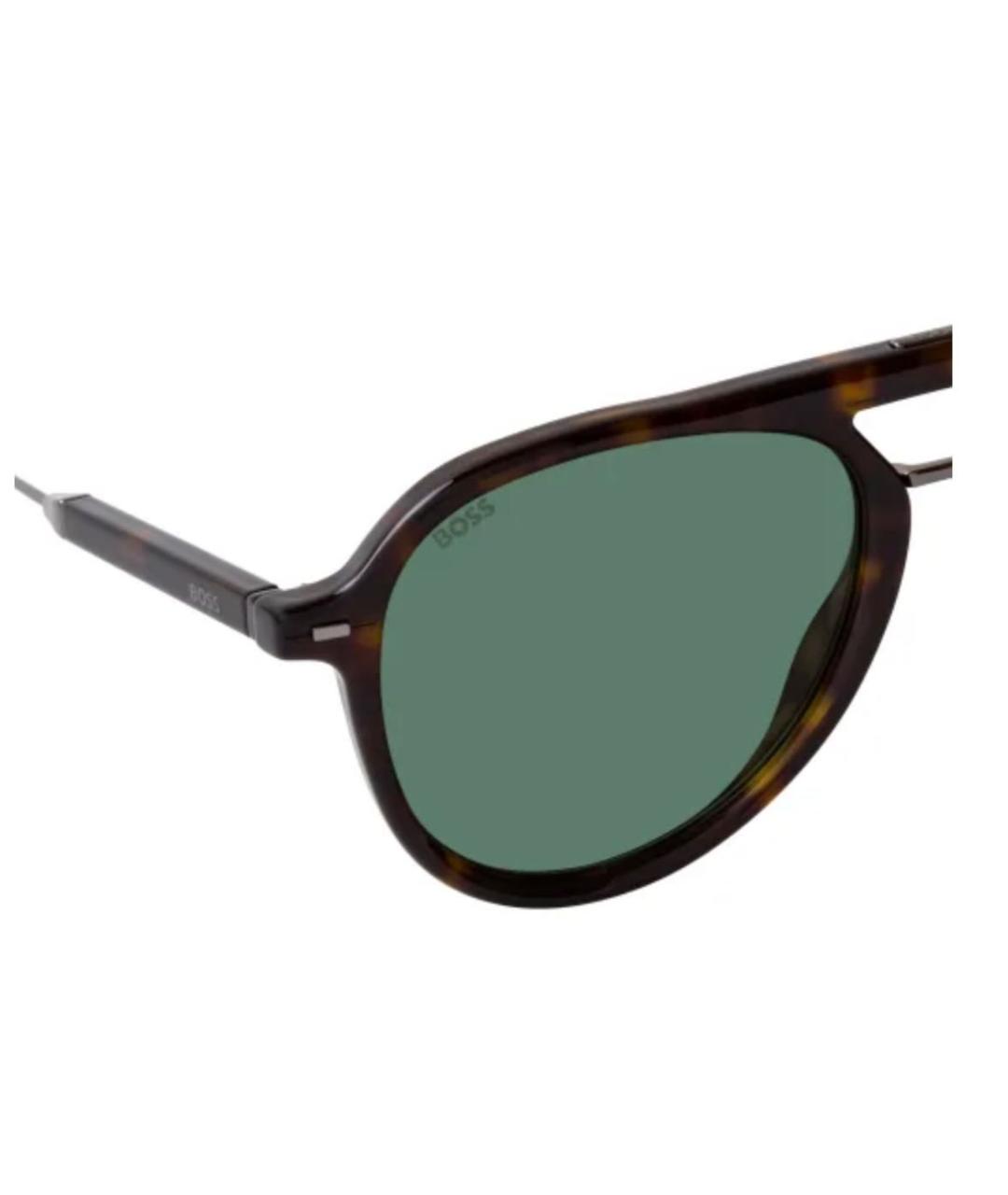 HUGO BOSS Коричневые пластиковые солнцезащитные очки, фото 4