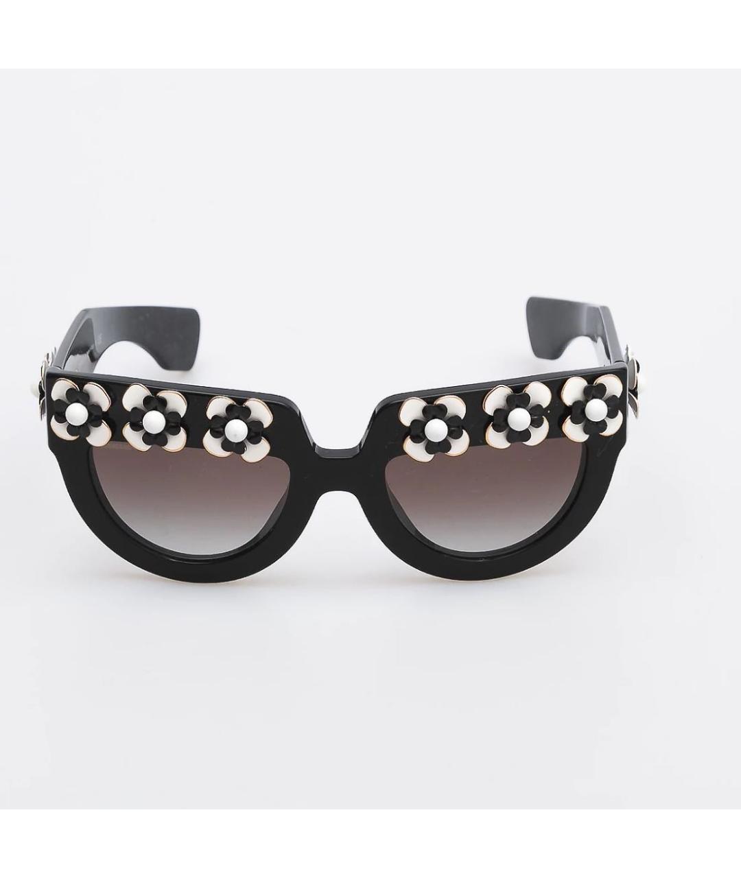 PRADA Черные пластиковые солнцезащитные очки, фото 4