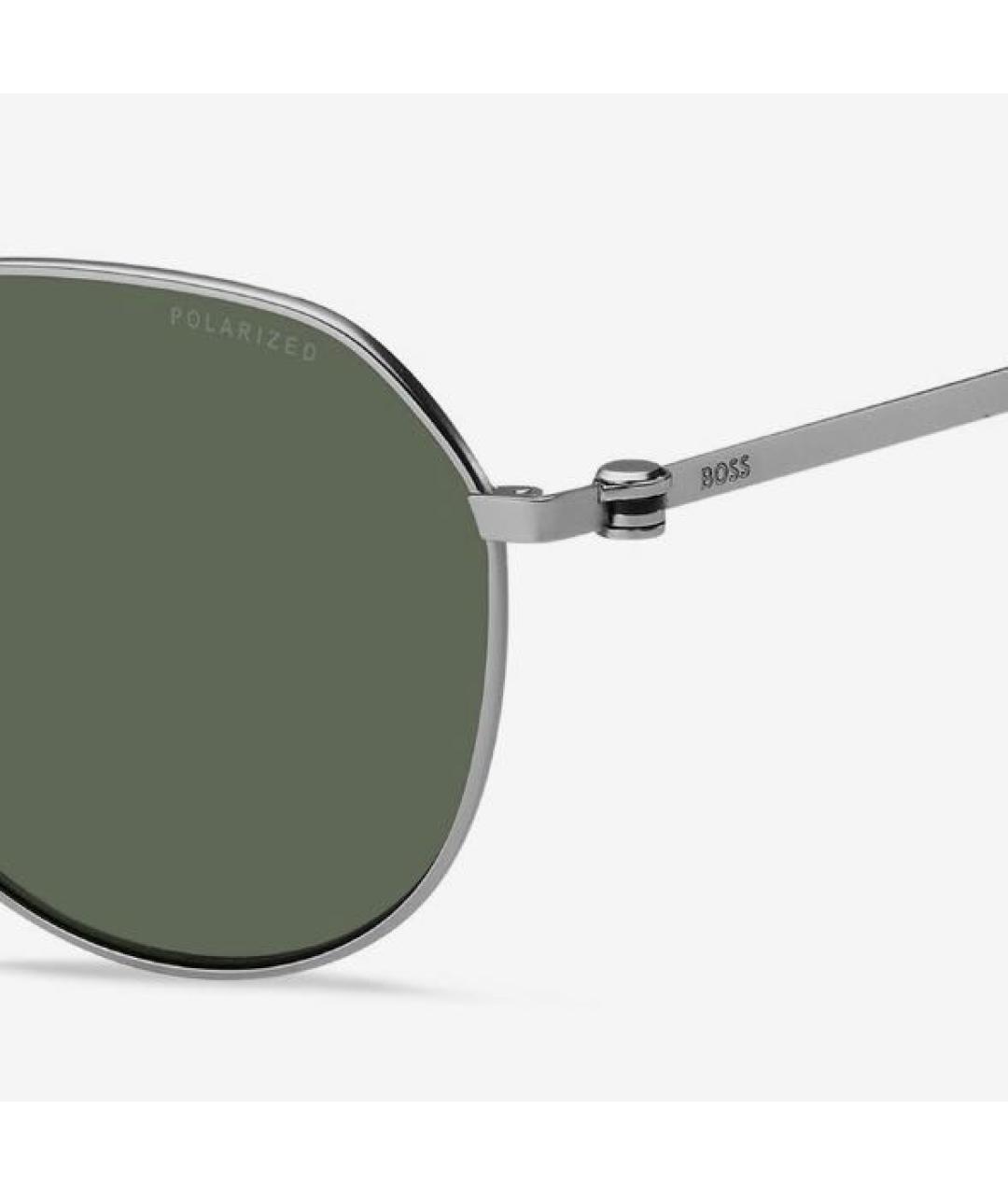 HUGO BOSS Зеленые металлические солнцезащитные очки, фото 5
