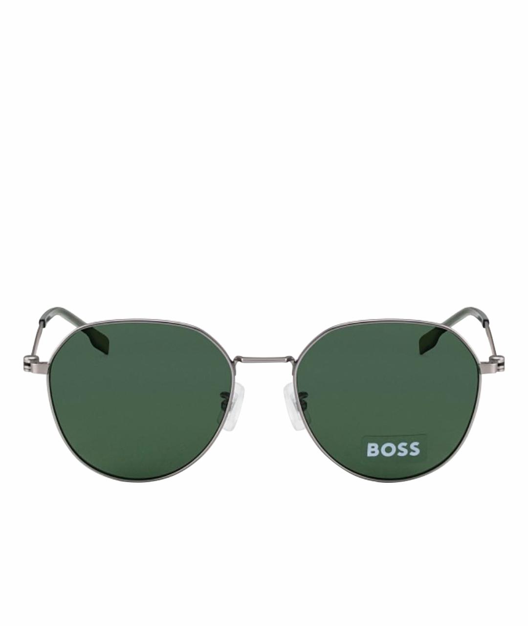 HUGO BOSS Зеленые металлические солнцезащитные очки, фото 1