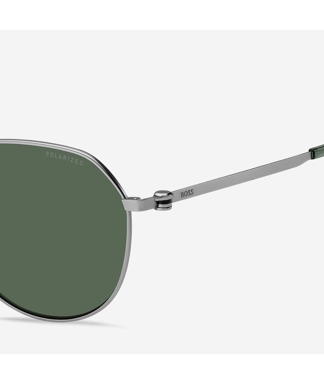 HUGO BOSS Зеленые металлические солнцезащитные очки, фото 2
