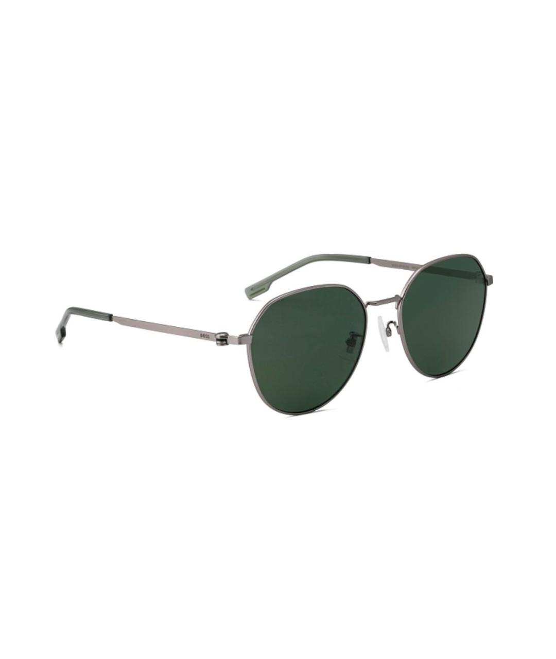 HUGO BOSS Зеленые металлические солнцезащитные очки, фото 4