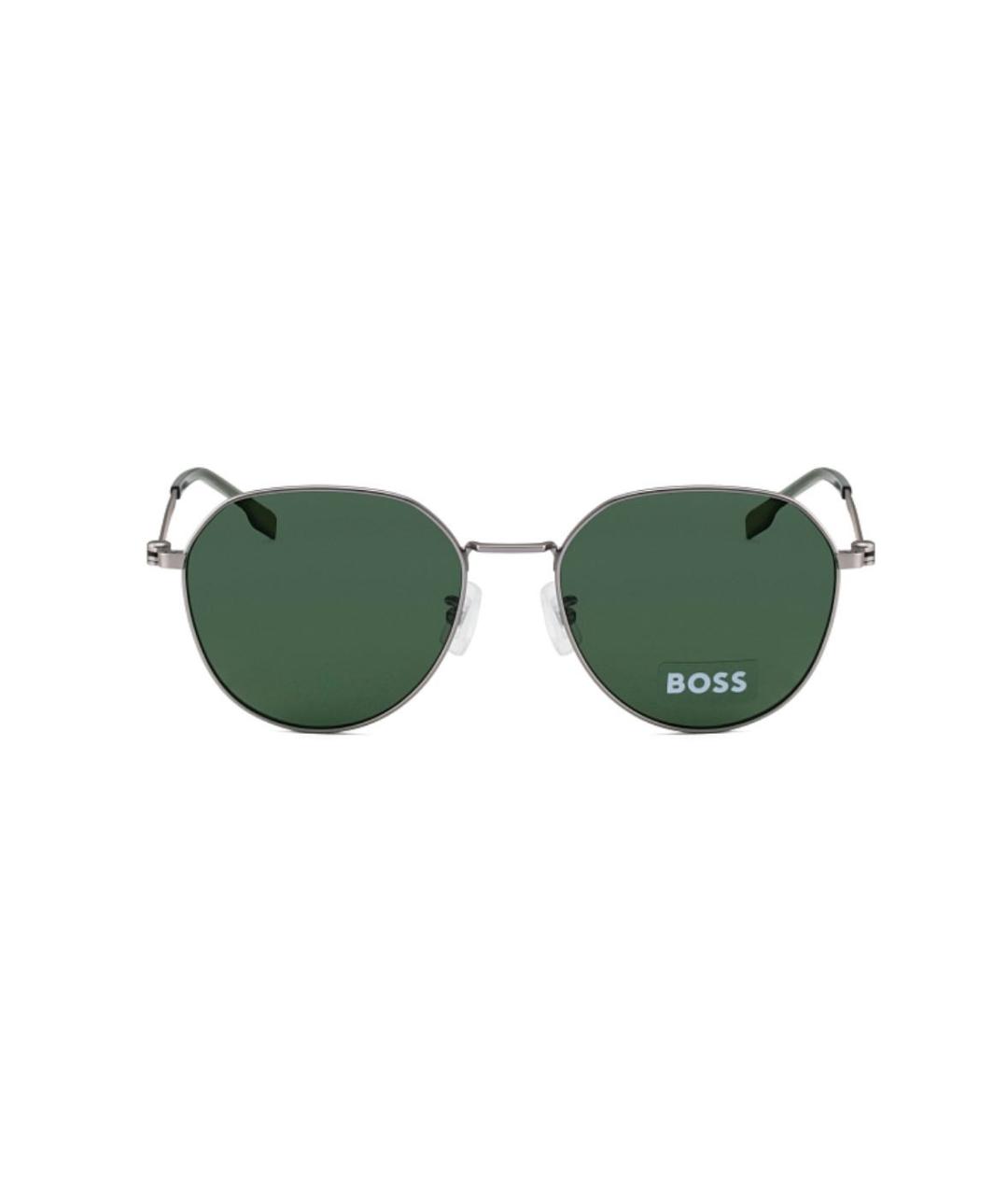 HUGO BOSS Зеленые металлические солнцезащитные очки, фото 8
